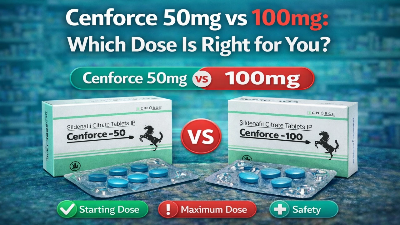 Cenforce 50mg vs 100mg